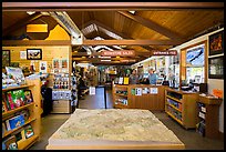 Inside Pinnacles Visitor Center and camping store. Pinnacles National Park, California, USA.