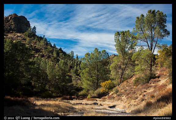 Dry Chalone Creek bed in the fall. Pinnacles National Park (color)