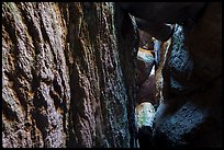 Narrow talus cave, Bear Gulch Cave. Pinnacles National Park ( color)