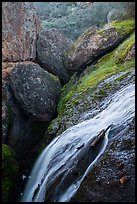 Bear Gulch Reservoir waterfall and boulder cave. Pinnacles National Park ( color)