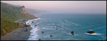 Coastline and bluffs. Redwood National Park (Panoramic color)