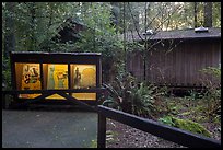 Exhibit and visitor center, Jedediah Smith Redwoods State Park. Redwood National Park, California, USA.
