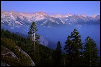Western Divide, sunset. Sequoia National Park ( color)