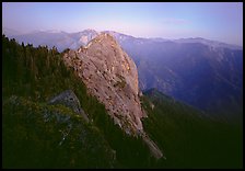 Moro Rock, dusk. Sequoia National Park, California, USA. (color)