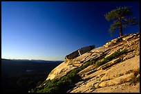 Granite Slab, sunrise. Sequoia National Park, California, USA. (color)
