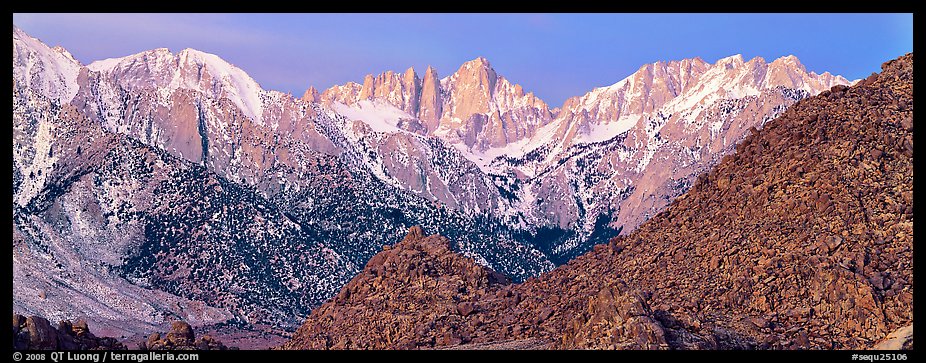 Mount Whitney at dawn. Sequoia National Park (color)