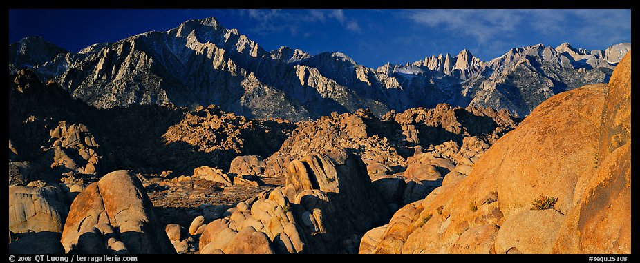 Boulders and Sierra Nevada. Sequoia National Park (color)