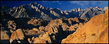 Boulders and Sierra Nevada. Sequoia National Park (Panoramic color)