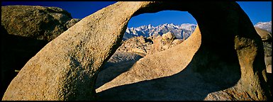 Arch and mountains. Sequoia National Park (Panoramic color)