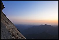 Moro Rock profile and foothills at sunset. Sequoia National Park ( color)