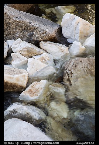 Marble rocks in river. Sequoia National Park (color)