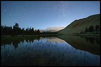 Lake, Diamond Mesa at night. Sequoia National Park ( color)