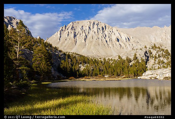 Mt Whitney reflected in Timberlane Lake. Sequoia National Park, California, USA.