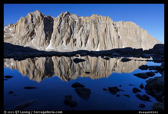 Mt Hitchcock reflected in tarn. Sequoia National Park (color)