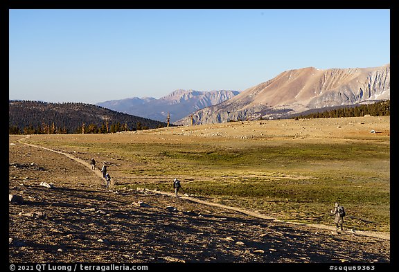 John Muir Trail on the Bighorn Plateau, Sequoia National Park. California (color)