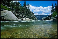 Yosemite Creek at the brink of Yosemite Falls. Yosemite National Park ( color)