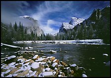 Valley View in winter. Yosemite National Park ( color)