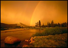 Double rainbow over Tuolumne Meadows. Yosemite National Park, California, USA.