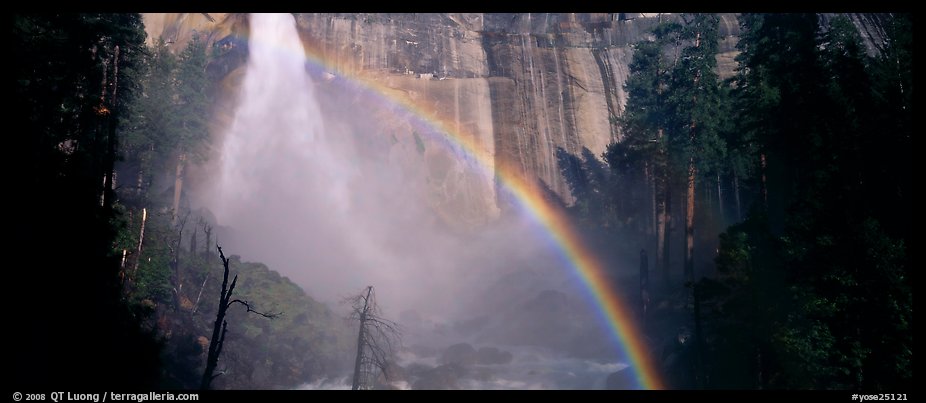 Nevada Fall and rainbow. Yosemite National Park (color)