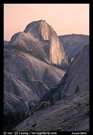 Half-Dome from Olmstedt Point, sunset. Yosemite National Park, California, USA.