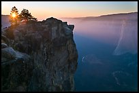 Sunset from Taft Point. Yosemite National Park, California, USA. (color)