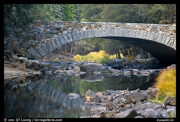 Bridge over the Merced River. Yosemite National Park (color)