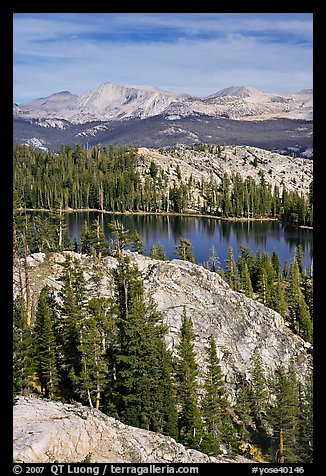 Granite domes and May Lake. Yosemite National Park, California, USA.