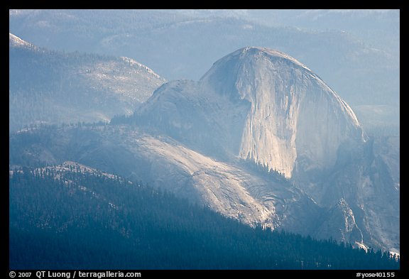 Hazy view of Half-Dome. Yosemite National Park, California, USA.