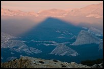 Shadow cone of Mount Hoffman at sunset. Yosemite National Park, California, USA.