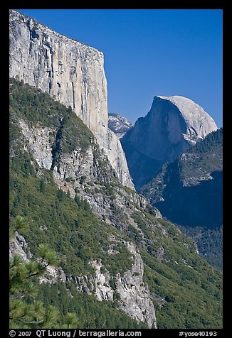 El Capitan and Half-Dome. Yosemite National Park (color)