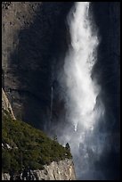 Falling water of Upper Yosemite Falls. Yosemite National Park ( color)