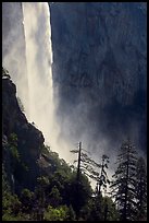 Base of Bridalveil fall. Yosemite National Park, California, USA.