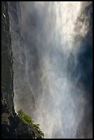Falling water and spray, Bridalveil falls. Yosemite National Park ( color)