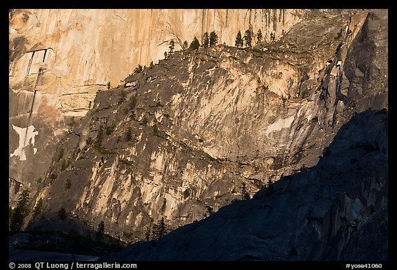 Ridges at the base of Half-Dome. Yosemite National Park, California, USA.