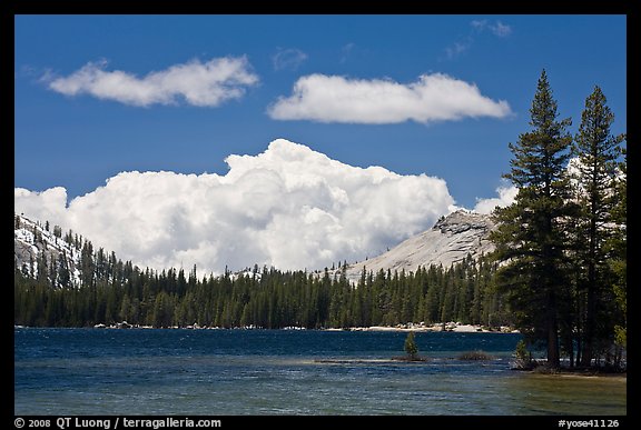 Tenaya Lake and clouds. Yosemite National Park, California, USA.