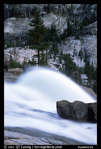 Waterwheel at dusk, Waterwheel falls. Yosemite National Park, California, USA.