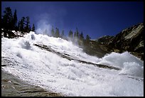 Turbulent waters of Waterwheel Falls in early summer. Yosemite National Park, California, USA.