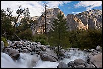 Creek flowing towards Valley and Cathedral Rocks. Yosemite National Park ( color)