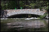 Pohono Bridge with high waters. Yosemite National Park ( color)