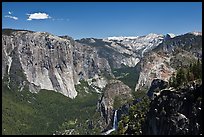 View of Bridalveil Fall and Yosemite Valley. Yosemite National Park ( color)