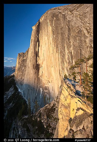 Sheer face of Half-Dome at sunset. Yosemite National Park (color)