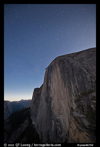 Face of Half-Dome by night. Yosemite National Park (color)