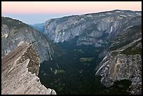 Yosemite Valley seen from Diving Board, dawn. Yosemite National Park ( color)
