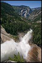 Nevada Falls from the brinks. Yosemite National Park ( color)