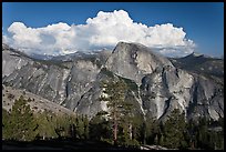 Half-Dome and cloud. Yosemite National Park, California, USA.