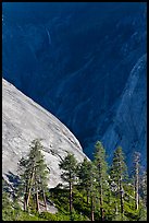 North Dome with Illouette Fall in distance. Yosemite National Park ( color)