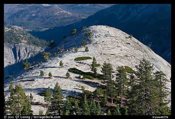 Granite exfoliation North Dome. Yosemite National Park, California, USA.