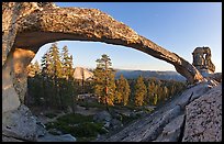 Half-Dome seen through Indian Arch. Yosemite National Park, California, USA.