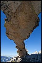 Granite span of Indian Arch. Yosemite National Park, California, USA. (color)