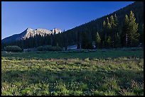 Meadow and Potter Point, Lyell Canyon. Yosemite National Park ( color)